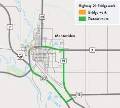 Hwy 29 Montevideo bridge work to end Wednesday, May 12