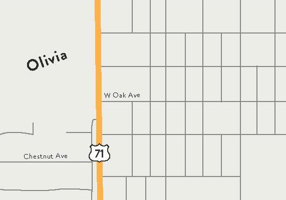 Hwy 71 will close Aug. 18 in Olivia for city project