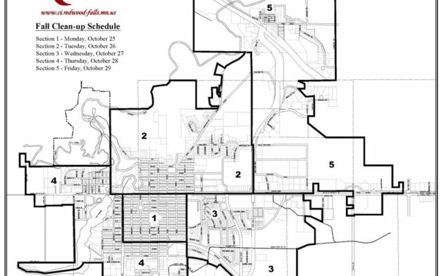 Fall Cleanup in Redwood Falls scheduled for Oct. 25 – 29