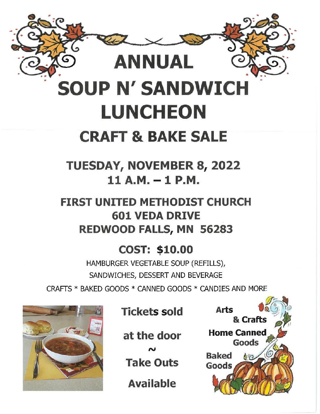 <h1 class="tribe-events-single-event-title">Annual Soup N’ Sandwich Luncheon</h1>