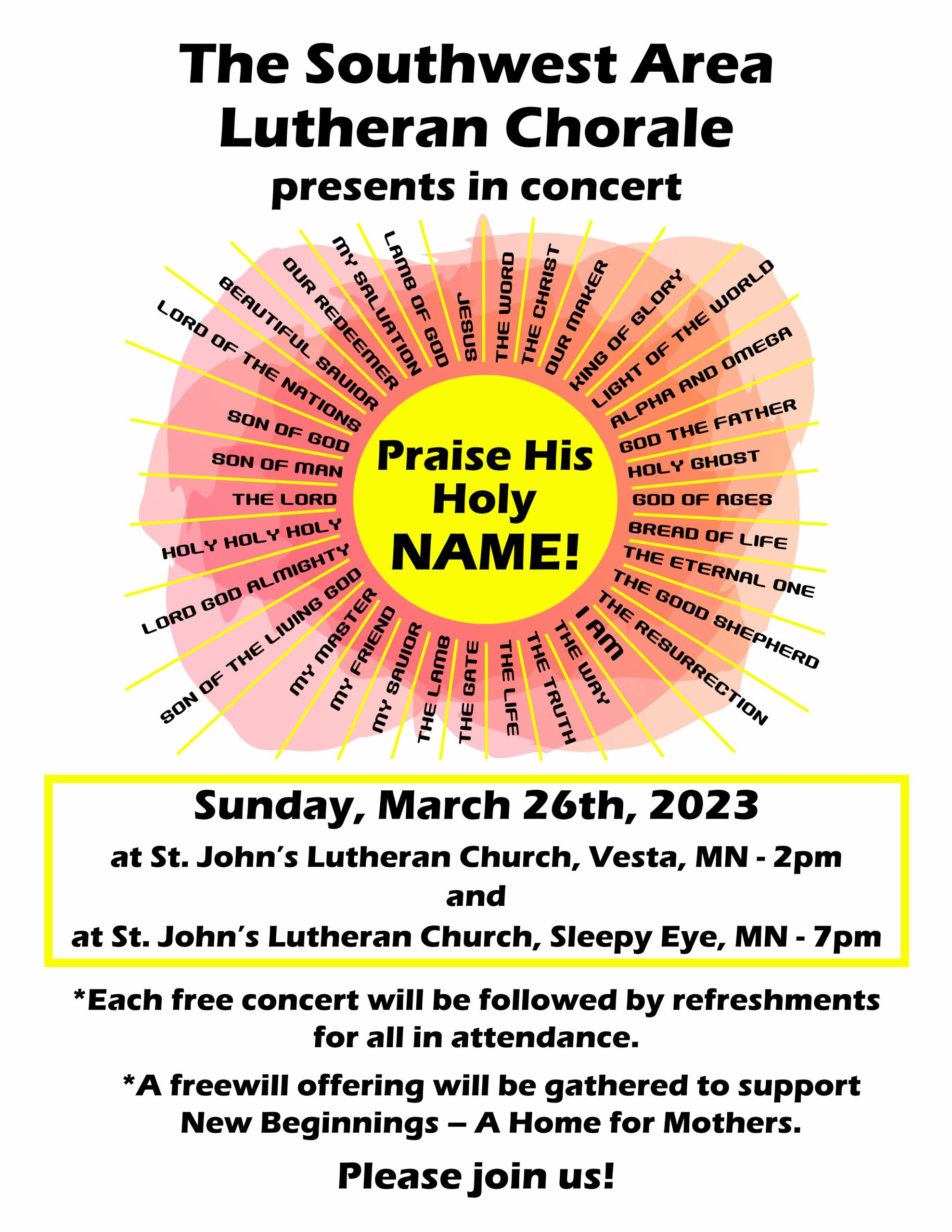 <h1 class="tribe-events-single-event-title">PRAISE HIS HOLY NAME, a Sacred Concert</h1>