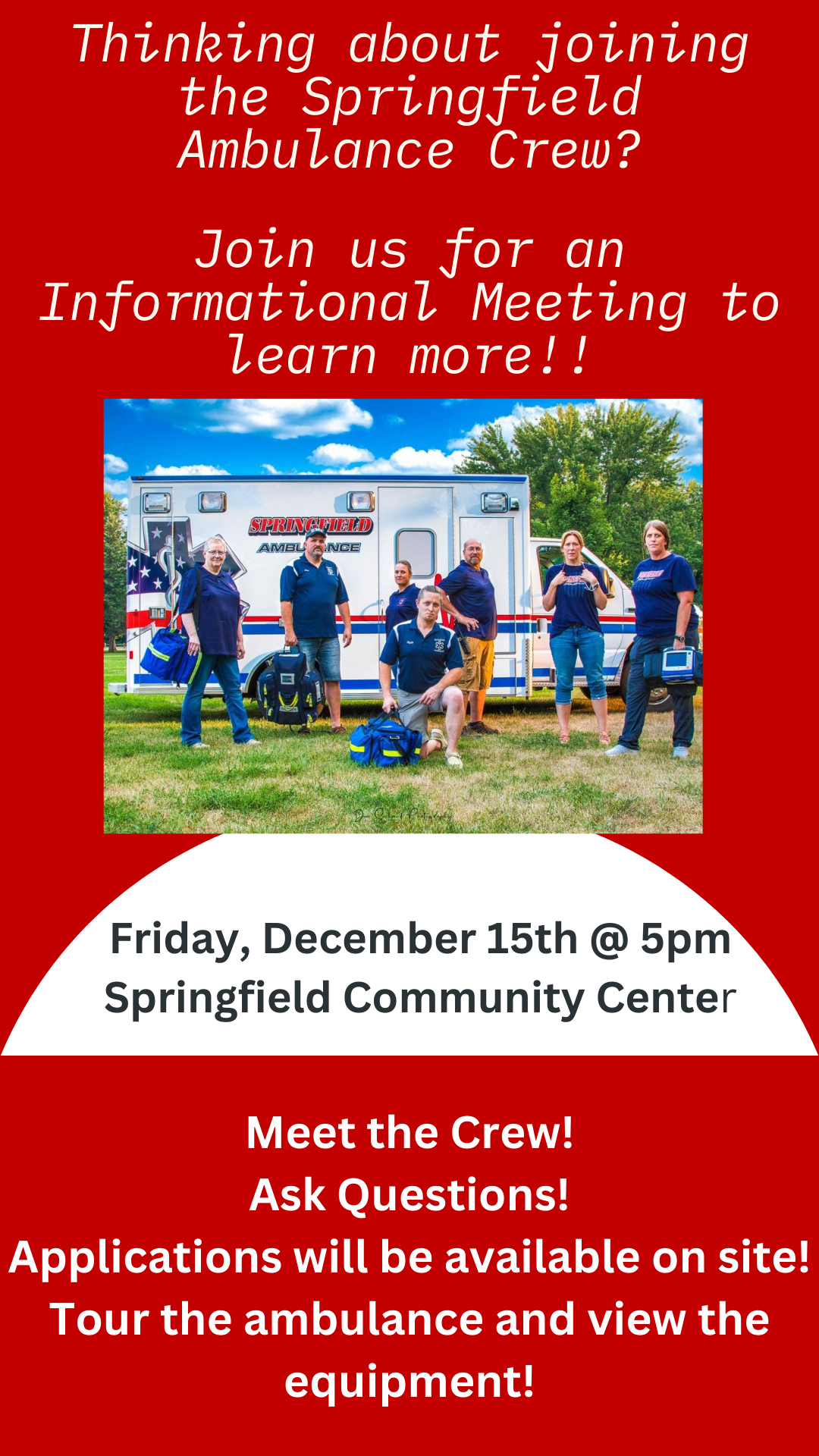 <h1 class="tribe-events-single-event-title">Springfield Ambulance EMR Informational Meeting</h1>